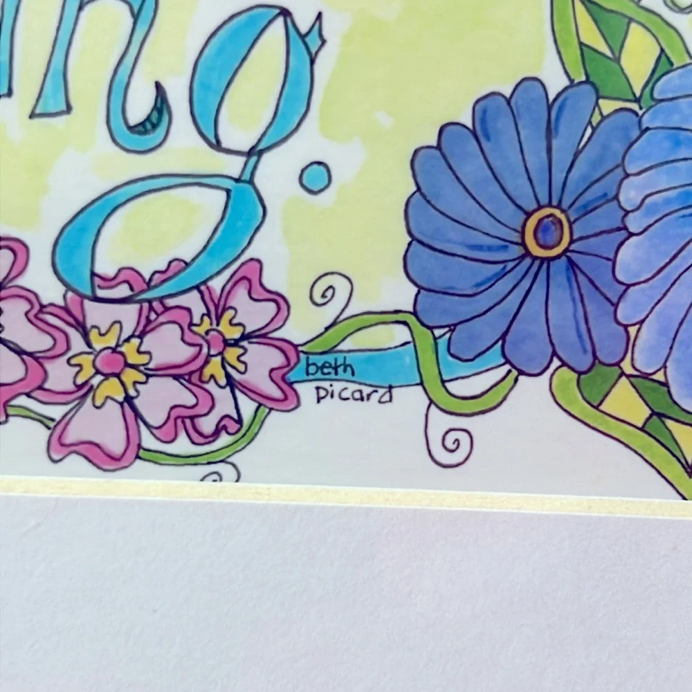NWOT Whimsical Creative Wall Art Print